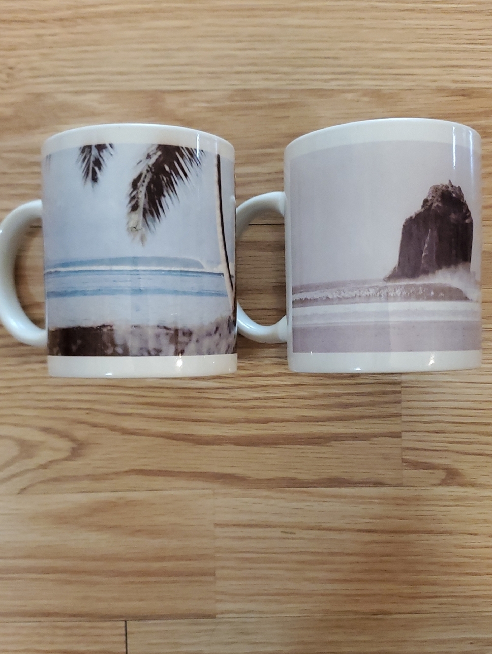 Aaron Chang Mug Set White Beach Wave Photo Ceramic Mug - Set of 2